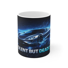 Silent But Deadly Sports Car Mug — Electric Supercar Coffee Cup