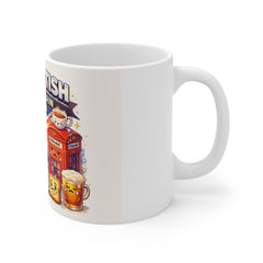 Too British to Complain Mug — Funny Union Jack Tea & Corgi Ceramic Coffee Cup