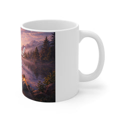 Peaceful Vibes Mug — Tranquil Lake Sunrise Coffee Cup