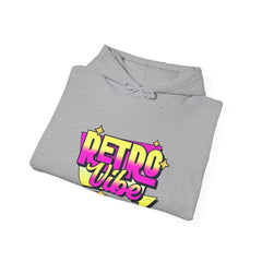 Retro Vibe Hoodie — 80s Neon Graphic Pullover