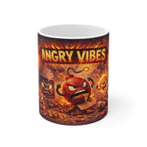 Angry Vibes Mug — Fiery Cartoon Rage Coffee Cup
