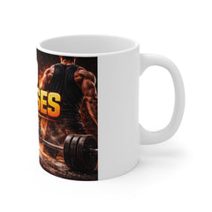 No Excuses Gym Mug — Motivational Fitness Coffee Cup