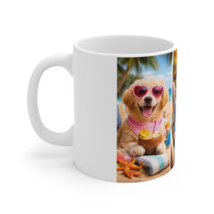Pawsitive Vibes Only – Chill Dogs Beach Vibes Mug