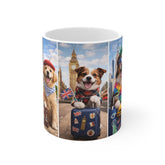 Paws Around the World – Funny Traveling Dogs Mug