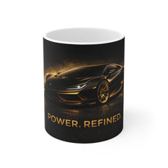 Power. Refined. Car Mug — Luxury Sports Car Coffee Cup