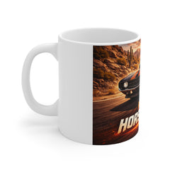 Raw Horsepower Mug — Classic Muscle Car Coffee Cup
