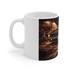 Vintage Muscle Car Garage Mug — Classic Hot Rod Coffee Cup for Car Enthusiasts