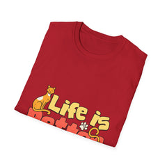 Cat Lover T‑Shirt — "Life Is Better With Cats" Cute Retro Graphic Tee