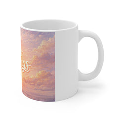 Slow Mornings Coffee Mug — 11oz Sunrise Ceramic Tea Cup