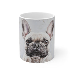 French Bulldog 11oz White Mug – Cute Frenchie Coffee Cup for Dog Lovers