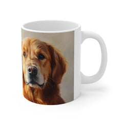 Golden Retriever 11oz White Mug – Happy Golden Dog Coffee Cup for Dog Lovers