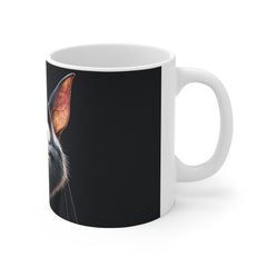 Cute Bat Face Coffee Mug — Funny Cartoon Bat 11oz Ceramic Cup