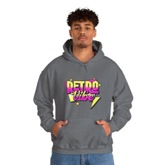 Retro Vibe Hoodie — 80s Neon Graphic Pullover