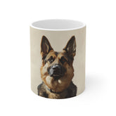 German Shepherd 11oz White Mug – Loyal Companion Coffee Cup for Dog Lovers