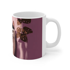 Cat Portrait Mug — 11oz White Ceramic Coffee Cup