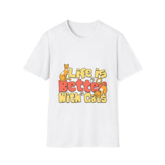 Cat Lover T‑Shirt — "Life Is Better With Cats" Cute Retro Graphic Tee