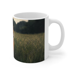 Tiger in Tall Grass Ceramic Mug — Fierce Wildlife Coffee Cup