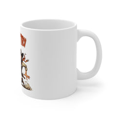 Funny Cowboy Mug — "Don't Even Try, I'm Faster Than Your Imagination" 11oz Ceramic Coffee Cup