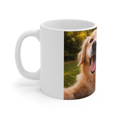 Dog and Cat Friends Photo Mug — Cute Pet Coffee Cup (11oz)