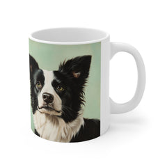 Border Collie 11oz White Mug – Cute Border Collie Dog Coffee Cup