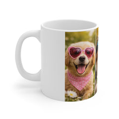 Good Vibes Only – Funny Dogs in Sunglasses Mug