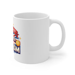 Powered by Tea & Sarcasm Mug — Funny British Tea Lover Coffee Cup