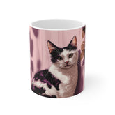 Cat Portrait Mug — 11oz White Ceramic Coffee Cup
