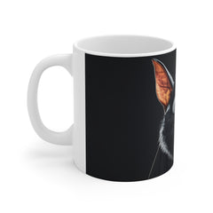 Cute Bat Face Coffee Mug — Funny Cartoon Bat 11oz Ceramic Cup