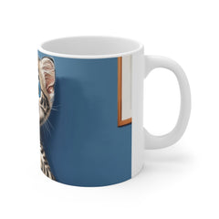 Funny Cat 11oz White Mug – Cute & Sassy Cat Coffee Cup for Cat Lovers