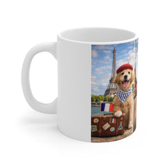 Paws Around the World – Funny Traveling Dogs Mug