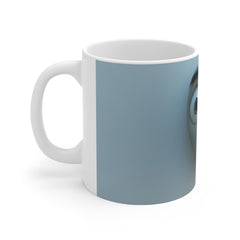 11oz Mug — Surprised Emoji Face Ceramic Coffee Cup