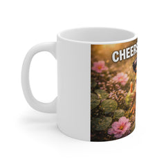 Cheers My Dudes Frog Coffee Mug – Funny Frog with Beer 11oz Ceramic Mug