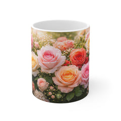Blush & Bloom – Elegant Rose Garden Mug