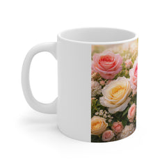 Blush & Bloom – Elegant Rose Garden Mug