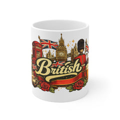 British Heritage Mug — Union Jack, Big Ben & London Icons Coffee Cup