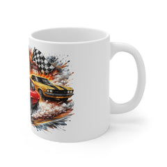 Route 66 Classic Muscle Car Mug — Vintage Racing Coffee Cup