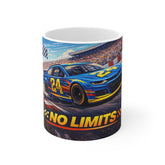 Racing Car Mug — 'No Limits' 11oz Ceramic Coffee Cup