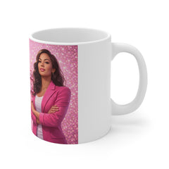 Inspirational Pink Mug — "Doing My Best. That's Enough." Motivational Coffee Cup