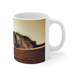 Cute Kitten 11oz White Mug – Adorable Cat Coffee Cup for Cat Lovers