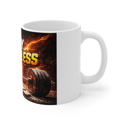 Stay Relentless Coffee Mug — Motivational Fitness Gym Kettlebell Mug