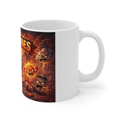 Angry Vibes Mug — Fiery Cartoon Rage Coffee Cup