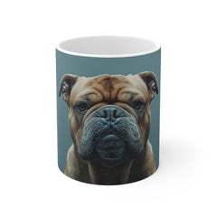 Cute Bulldog 11oz White Mug