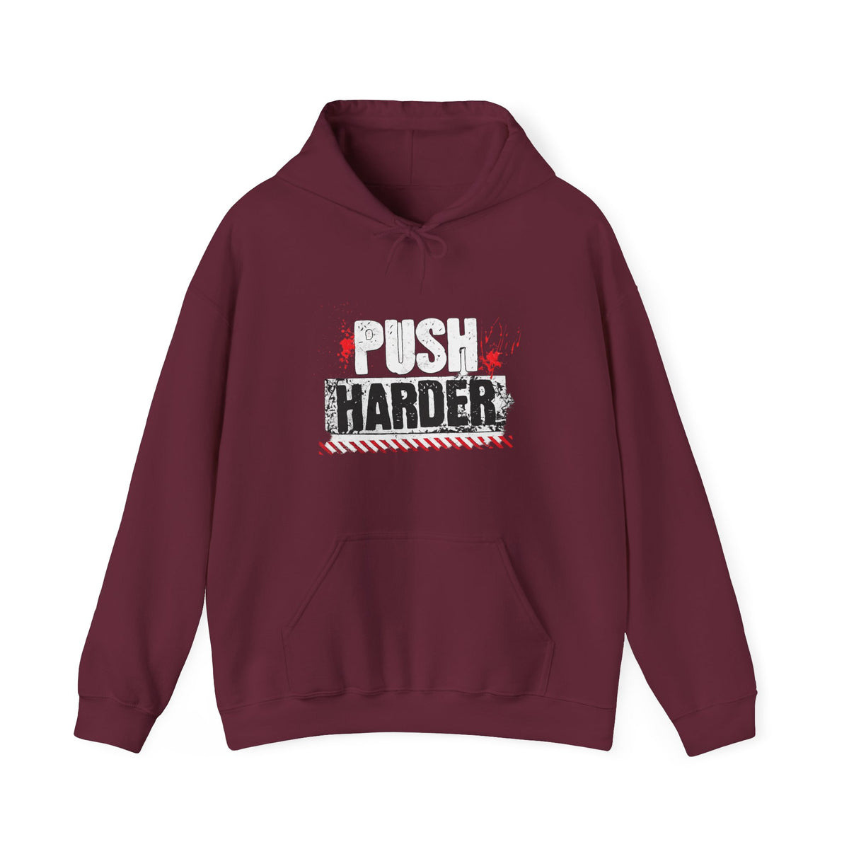 Push Harder Hoodie – Motivational Gym Workout Sweatshirt