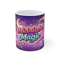 Midnight Magic Mug — Cute Rainbow Moon Night Sky Coffee Cup