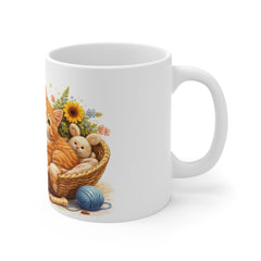 Cute Puppy and Kitten Mug — Adorable Pet Friends Coffee Cup