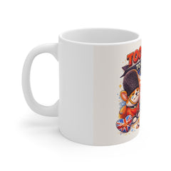 Too British to Complain Mug — Funny Union Jack Tea & Corgi Ceramic Coffee Cup