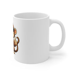 Cool Sunglasses Monkey Mug – Funny Thumbs Up Coffee Cup