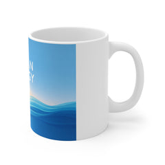 Ocean Energy Ceramic Mug — Sunrise Wave Coffee Cup