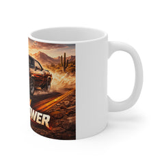 Raw Horsepower Mug — Classic Muscle Car Coffee Cup
