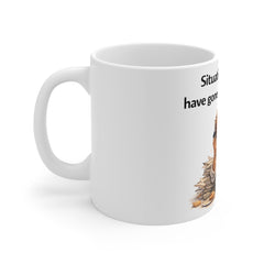 Humorous Office Mug — "Situations Appear To Have Gone Completely Tits Up" Coffee Cup